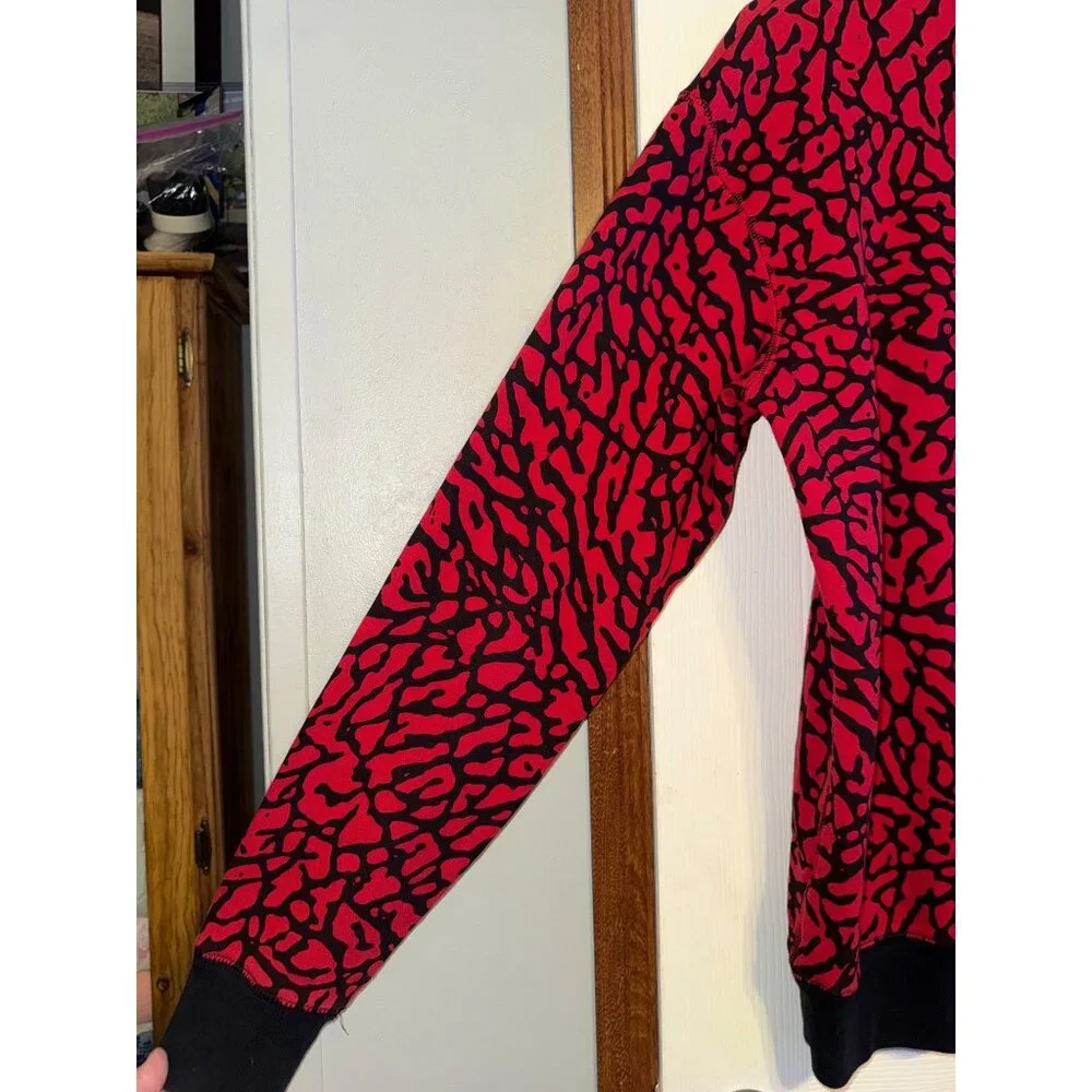 Vintage 90's Nike Air Jordan Prime Flight Elephant Print‎ Sweatshirt Sz Large